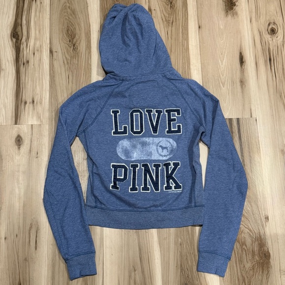 PINK Victoria's Secret Tops - Victoria’s Secret PINK Y2K 00’s Zip Up Love Pink Hoodie Women’s Medium